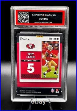 2021 Panini Contenders Rookie O/T Year Red #ROY-TLA Trey Lance CGG 10 Gem Mint