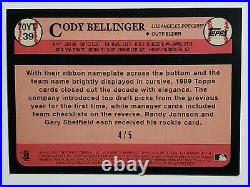 2021 Topps Series 1 Cody Bellinger Auto 4/5 SSP! 70YT-39 1/1 on ebay. Pristine