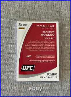 2021 UFC Immaculate Brandon Moreno Rc JUMBO Reebok Logo Patch /27 Fight Used SSP