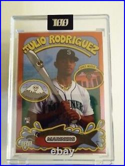 2022 Topps Project100 #28 Julio Rodriguez RC Silver Foil-Stamped Logo #13/299