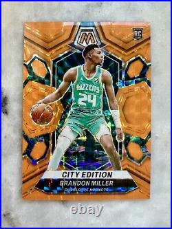 2023-24 Panini Mosaic Fluorescent Orange BRANDON MILLER CITY EDITION RC /25 RC