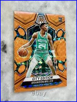 2023-24 Panini Mosaic Fluorescent Orange BRANDON MILLER CITY EDITION RC /25 RC