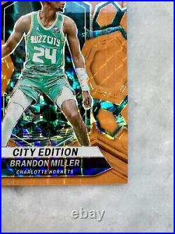 2023-24 Panini Mosaic Fluorescent Orange BRANDON MILLER CITY EDITION RC /25 RC