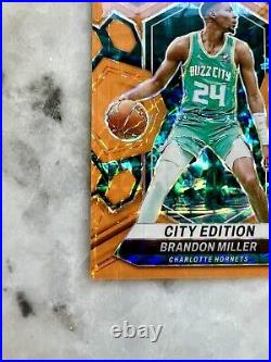 2023-24 Panini Mosaic Fluorescent Orange BRANDON MILLER CITY EDITION RC /25 RC