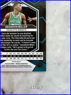 2023-24 Panini Mosaic Fluorescent Orange BRANDON MILLER CITY EDITION RC /25 RC