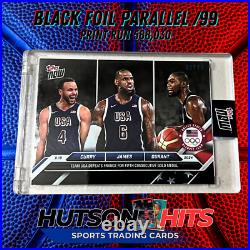 2024 Topps Now USA Olympics #26 Curry LeBron Durant BLACK FOIL /99 (IN HAND)