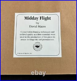 (4) FRAMED PRINTS BY DAVID MAASS Postal Commemorative Art STAMPS DUCKS WILDLIFE