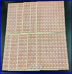 655 Edison Rotary press Printing Lot of 10 sheets NH 1000 stamps. CV $1100.00