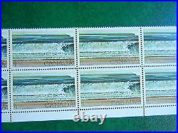 #726 Fundy, Block of Ten, $1 Canada Stamps, Dry Print Error, Mint NH