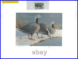 ALASKA #1 1985 STATE DUCK STAMP PRINT MEDALLION ED EMPEROR GEESE List $400