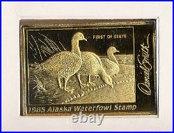 ALASKA #1 1985 STATE DUCK STAMP PRINT MEDALLION ED EMPEROR GEESE List $400