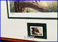 Al Agnew 1990 Texas Wild Turkey Stamp Print With Stamp Mint Brand New Frame