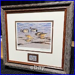Al Barnes 1993 Ducks Unlimited Stamp Print With Stamp Mint Brand New Framing