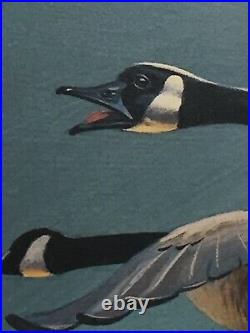 Al Kraayvanger, 1987, Wisconsin Waterfowl 483/1500, Canada Geese, No Stamp Mint