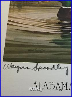 Alabama Waterfowl Stamp 340/1000, 1980-81, Wayne Spradley, In Folder, Mint Stamp