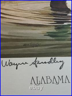 Alabama Waterfowl Stamp 365/1000, 1980-81, Wayne Spradley, In Folder, Mint Stamp