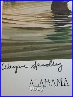 Alabama Waterfowl Stamp 459/1000, 1980-81, Wayne Spradley, In Folder, Mint Stamp