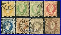 Austria #27-33 Franz Josef Postage Stamps Coarse Print 1867-1892 Used Mint LH