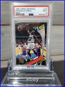 BLANK NAME! 1992 Topps Archives GOLD #150 Shaquille O'Neal PSA 9 Mint READ