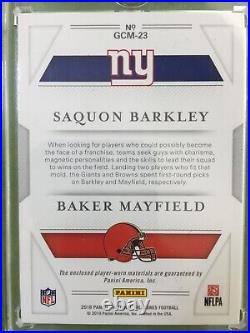 Baker Mayfield National Treasure Rookie Jersey Card Saquon Barkley 2018 Ssp #/25
