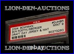 Ben Roethlisberger 2004 Bowman Draft Day Jersey & Hat SSP RC Stamped 7/25 1/1 RC