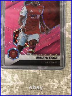 Bukayo Saka Arsenal/England 2021-22 Mosaic EPL Soccer Pink Fluorescent 03/10
