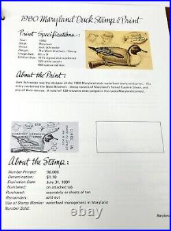 Burnett Harshman & Richard Houk State Duck Print & Stamp Organizer Binders 1982