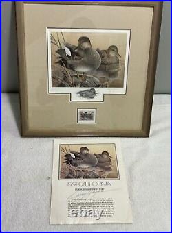 CALIFORNIA 1991 STATE DUCK Artist PRINT By Larry Hayden, Signed #44 Of 60