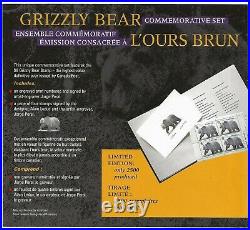Canada MNH $8 Grizzly Bear Set Includes Signed Print and Pane of Four Stamps