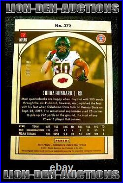 Chuba Hubbard 2021 Chronicles Legacy Draft Picks Blue Rookie NFL Jersey# 30/99