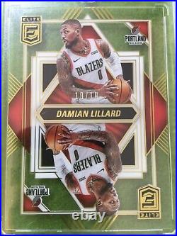 DAMIAN LILLARD GOLD CARD BLAZERS SP 2021-22 Elite DECK Damian Lillard #10/10 SSP