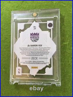 DE'AARON FOX GOLD CLEAR CARD KINGS SP 2021 Elite De'Aaron Fox DECK GOLD SSP #/10