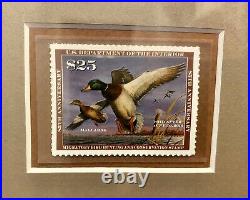 DUCKS UNLIMITED SIGNED NUMBERED PRINT Rob Hautman 18-19 Stamp Feather Medallion