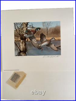DUCK STAMP PRINTS Lot of 5 NH, MT, WA, AZ, WV Signed, numbered, stamps