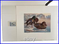 DUCK STAMP PRINTS Lot of 5 NH, MT, WA, AZ, WV Signed, numbered, stamps