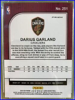 Darius Garland PSA 10 PULSAR PRIZM SILVER ROOKIE CARD 2019 DARIUS GARLAND Hoops