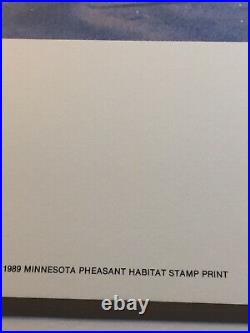 Darrell Bush, 1989, Minnesota Pheasant Print, S/N Edition, 704/3500, No Stamp, Mint