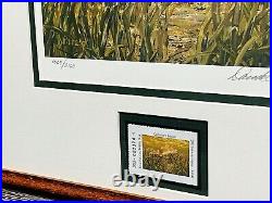 Dave Hall 2013 Texas Saltwater Print With Stamp Redfish Mint Brand New Frame
