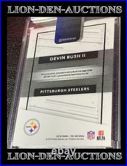 Devin Bush II 2019 Panini The National Draft Day Hat Relic NFL Logo 1/1 Rookie