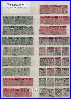 EDWARD VII MINT USED SHADE COLLECTION ON PAGES SG CAT £7000 UNSORTED 2/6 & 5s