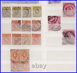 EDWARD VII MINT USED SHADE COLLECTION ON PAGES SG CAT £7000 UNSORTED 2/6 & 5s