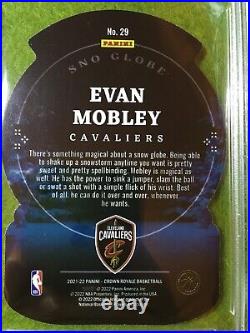 Evan Mobley RED PRIZM ASIA ROOKIE CARD PSA 9 SP 2021 Crown Royale SNO GLOBE SSP