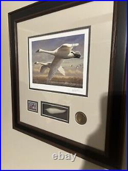 Federal Duck Stamp Print JOE HAUTMAN NICELY FRAMED