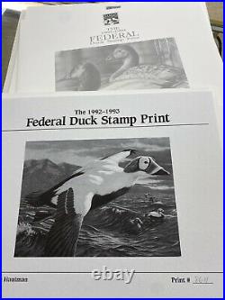 Federal & State Duck Stamp Print Lot 65 total- assorted artists 1982-1997