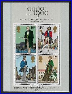 GB 1979 ms1099 var Hill MS Error Black Dry Print Faint/ Missing N Of London MNH