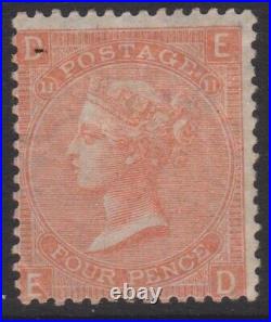 GB QV mint Surface Printed 4d vermillion Plate 11