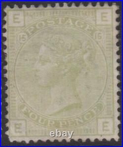 GB QV mint Surface Printed SG153 4d sage green plate 15 cat. Value £1600