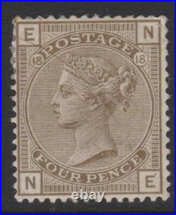GB QV mint Surface Printed SG160 4d grey brown plate 18 cat. £450