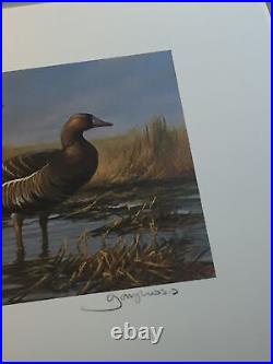 Gary Moss, 1987, Texas, White Fronted Geese, 171/7000, No Stamp, Mint