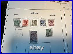 Gibraltar QV MINT & used KGV TO five shillings, pre print leaves s